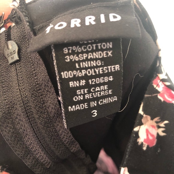 Peplum Floral Torrid Top - Picture 3 of 3